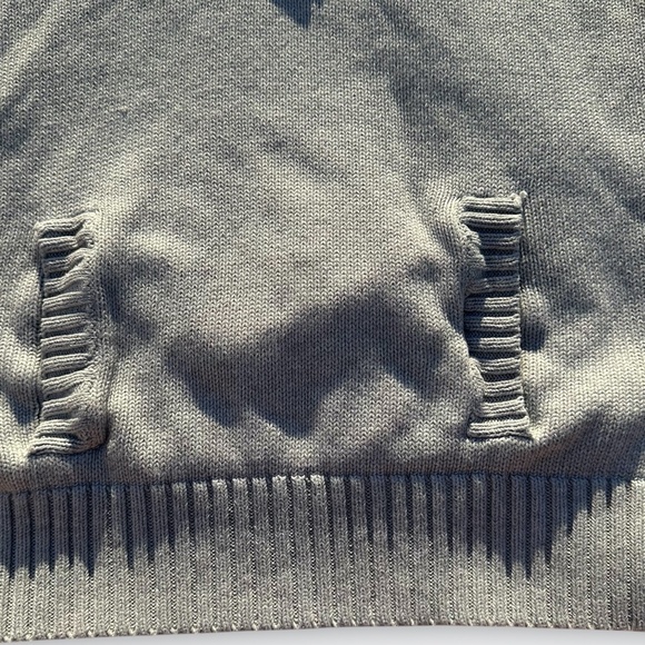 EIGHT EIGHT EIGHT Pullover Hoodie Sweater V Neck Button Pockets Cotton Gray L - Picture 4 of 6